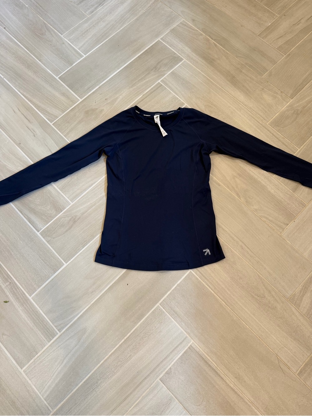New Balance Navy Long-Sleeve Athletic Tee